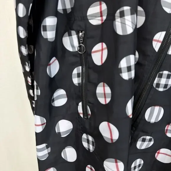 Vintage Y2K UBU Black White Polka Dot Reversible Raincoat #1297 Size 3X - Picture 3 of 14